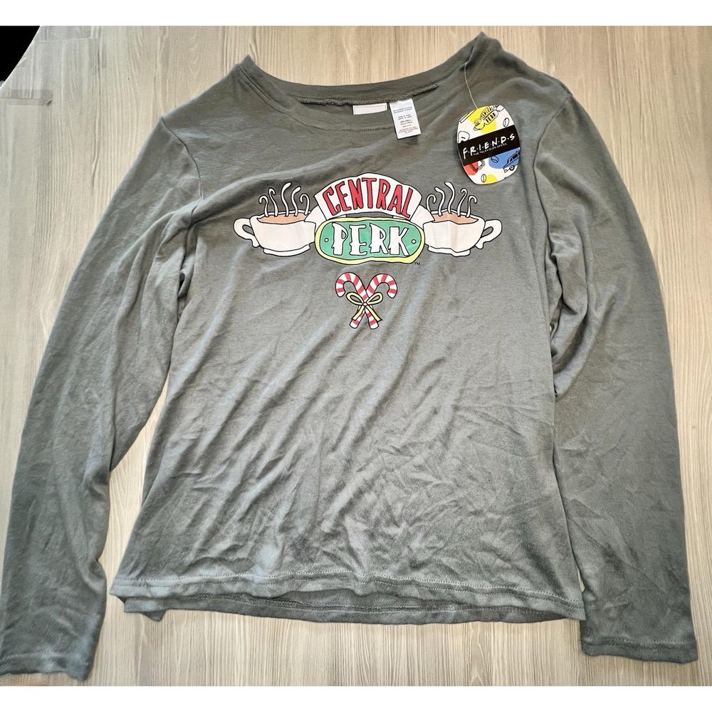 Friends Central Perk Grey Pullover Sweater Women's Small Pijama Top Soft